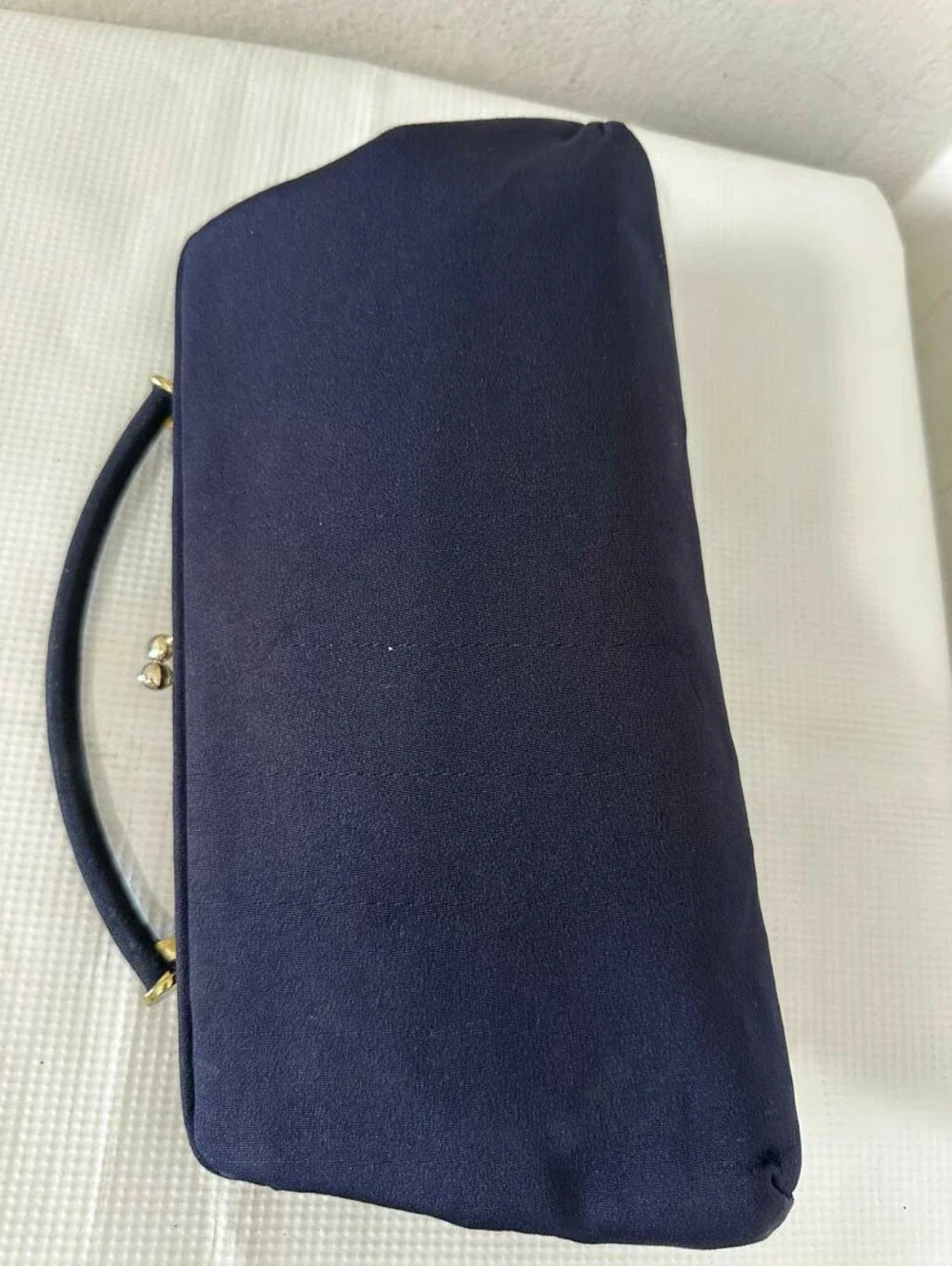 Harry Levine Vintage Mid-CenturyBlue Structured Evening Clutch Bag Top Handle